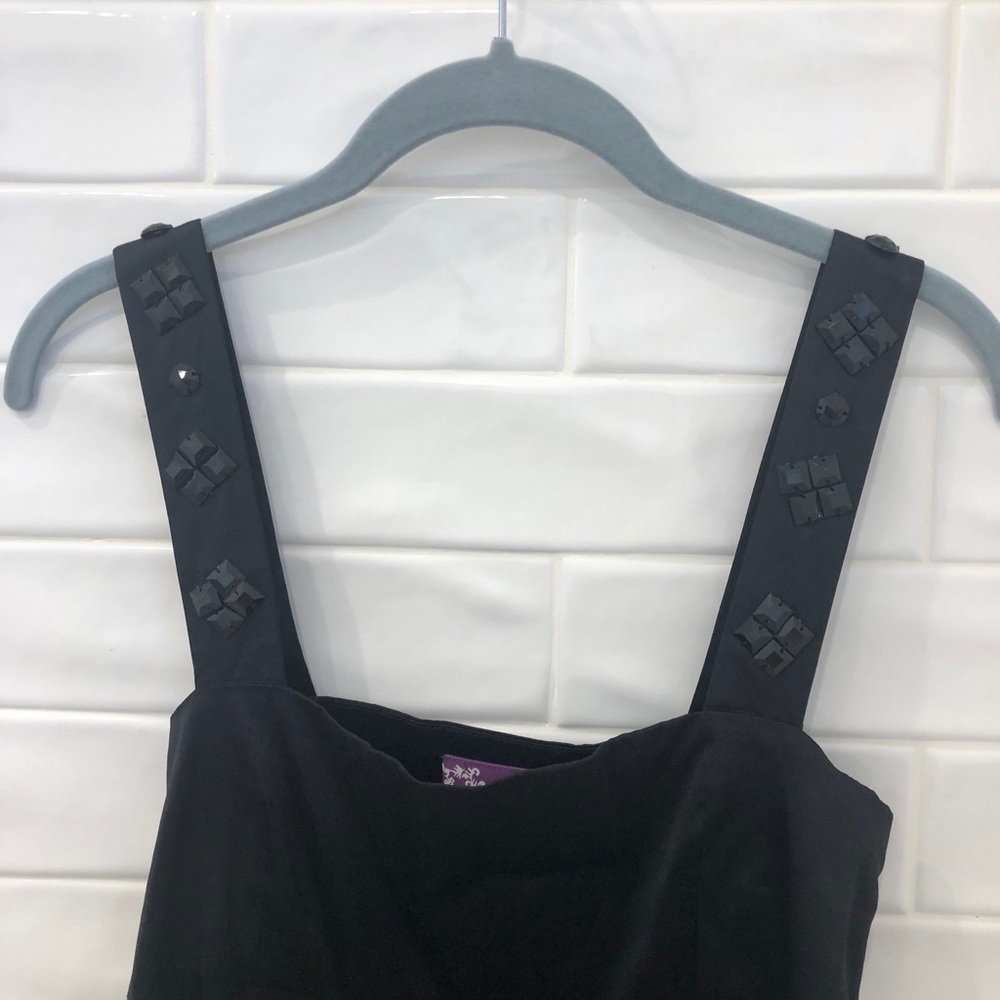YUMI Kim black silk dress embellished beads - Picture 3 of 7
